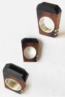 Facet Black ring